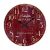 Horloge murale de style rustique en bois rouge