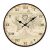 Horloge murale de style rustique à motif carte du monde en bois 35 x 35 x 2.5 cm