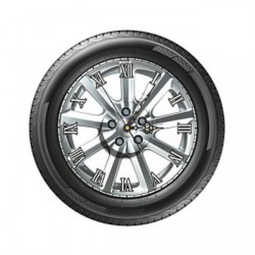 Horloge murale en forme de pneu à enjoliveur en plastique