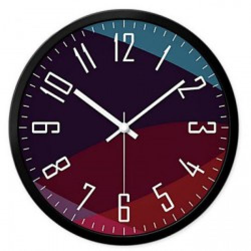 Horloge murale moderne de forme ronde en métal