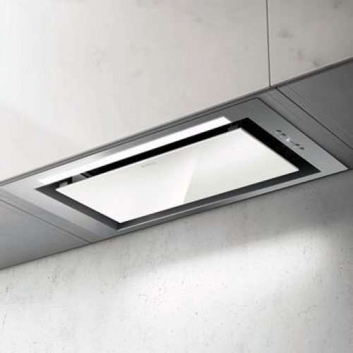 Hotte cuisine Elica encastrable HIDDEN verre blanc