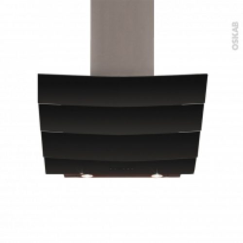 Hotte De Cuisine Aspirante Inclinee 60 Cm Verre Noir Silverline City