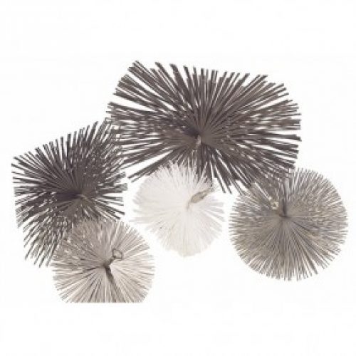 Hérisson de ramonage rond en nylon blanc – différents diamètres