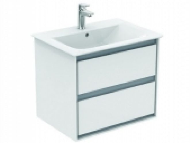 Ideal Standard Connect Air – Lavabo pour meuble 640×460 blanc sans revêtement
