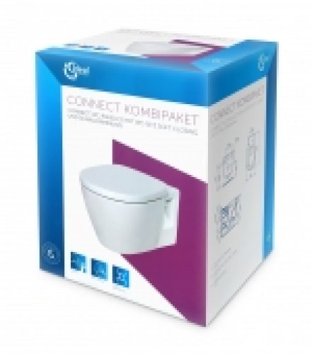 Ideal Standard Connect – Cuvette suspendue à fond creux pack WC sans bride blanc sans IdealPlus