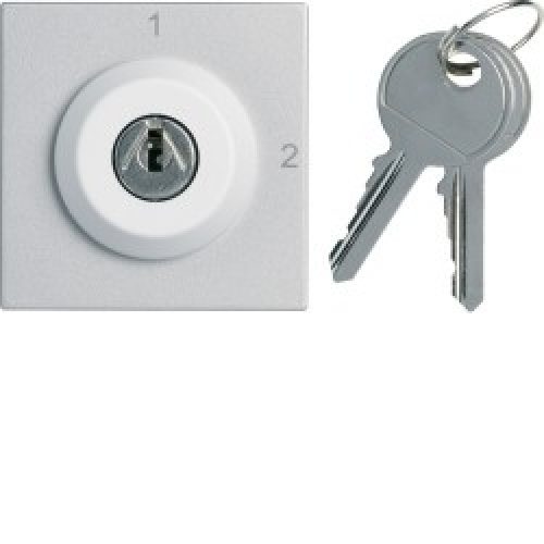 Inter clé 2 posi. 2M titane – APPAREILLAGE MURAL GALLERY HAGER WXF615T