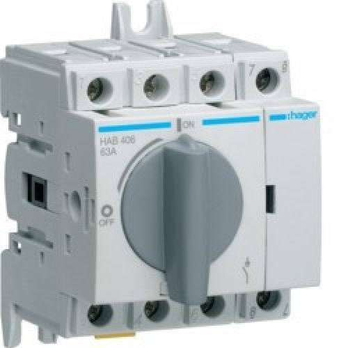 Inter coupure appar 4P 63A – APPAREILLAGE DE TETE  HAGER HAB406