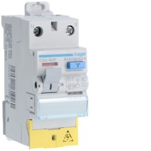 Inter dif 1P+N 63A 500mA AC BD – INTER DIFF BIPOLAIR  HAGER CGC163F