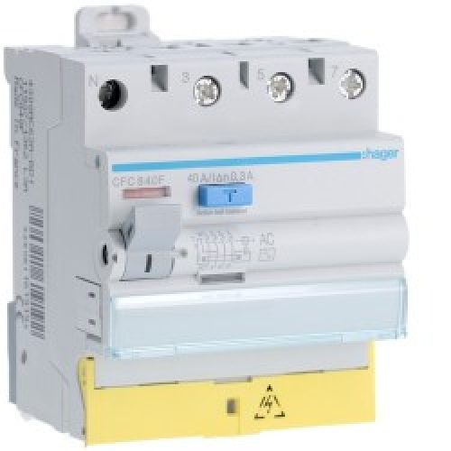 Inter dif 3P+N 40A 300mA AC BD – INTER. DIFF. TETRA.  HAGER CFC840F