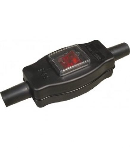 Interrupteur attache 16 (4) A 2 poles noir/rouge éclairé