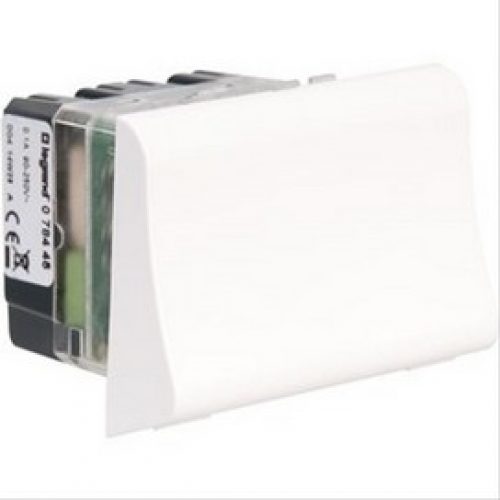 Interrupteur à badge 2 modules Mosaic Legrand 078445