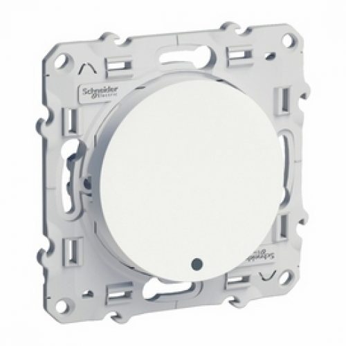 Interrupteur d&rsquo;éclairage à LED orange va-et-vient 10A Odace blanc Schneider