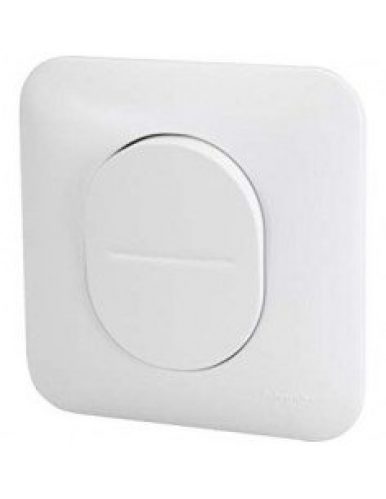 Interrupteur poussoir blanc OVALIS SCHNEIDER S266206