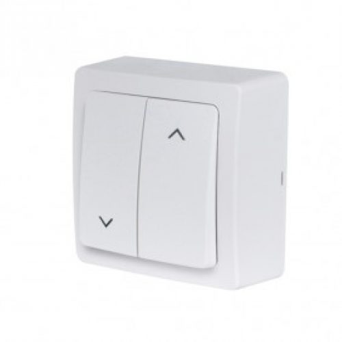 Interrupteur volet roulant saillie complet – blanc – Blok