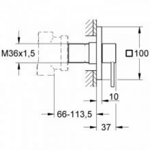 Inverseur encastré baignoire et douche Grohe…