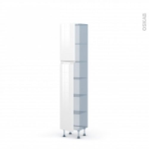 Ipoma Blanc Brillant Kit Renovation 18 Armoire Etagere N1926 Prof37 2 Portes L40Xh195Xp375