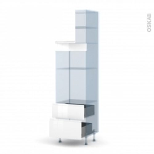 Ipoma Blanc Brillant Kit Renovation 18 Colonne Fourmo 3638 N1658 1 Porte 2 Casseroliers L60Xh217Xp60