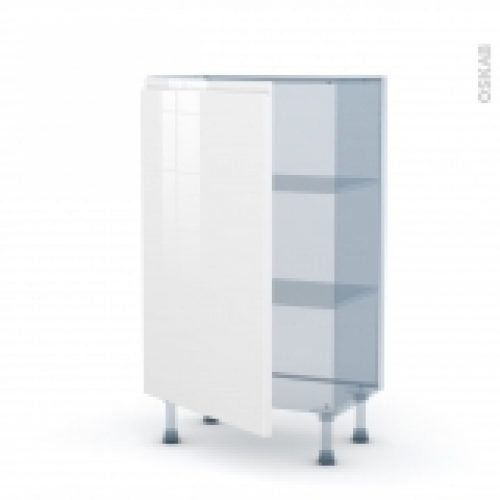 Ipoma Blanc Brillant Kit Renovation 18 Meuble Bas Prof37 1 Porte L60Xh92Xp375