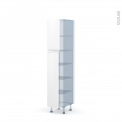 Ipoma Blanc Mat Kit Renovation 18 Armoire Etagere N1926 2 Portes L40Xh195Xp60