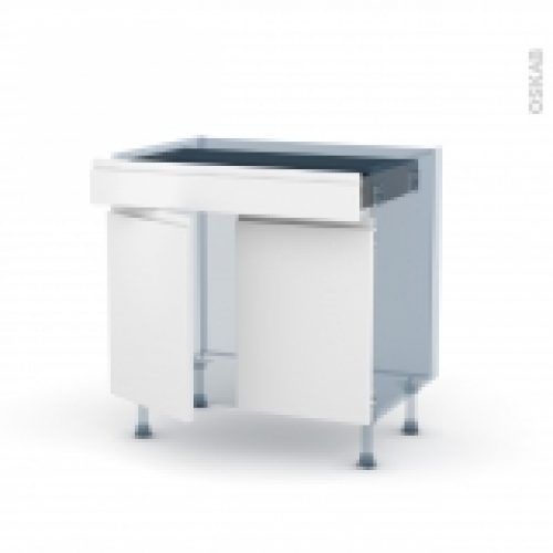 Ipoma Blanc Mat Kit Renovation 18 Meuble Bas Cuisine 2 Portes 1 Tiroir L80Xh70Xp60