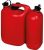 jerrican double plastique rouge pour 5,5 litres carburant 3,0 litres lubrifiants