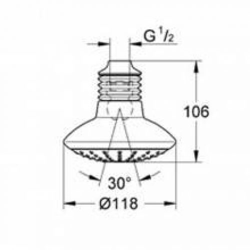 Jet de douche mural Grohe Euphoria 110 Mono
