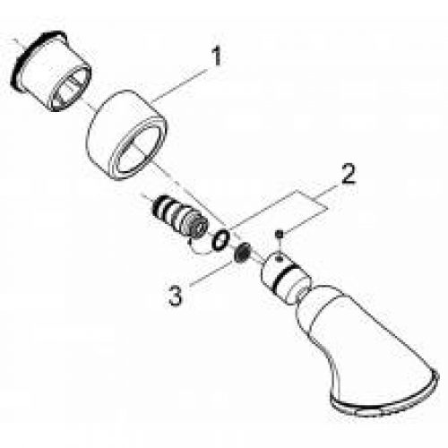 Jet mural 5 jets Grohe Relexa 100 Five