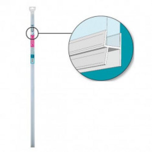 Joint double lèvres pour bas de porte de douche épaisseur 5 à 8mm – 1m