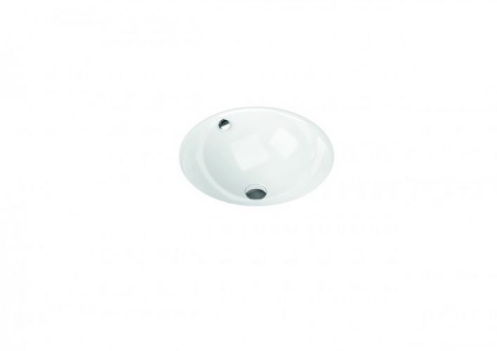 Kaldewei Lavabo à encastrer mod. 3182 avec trop-plein, sans trou de robinetterie Classic (910006003)