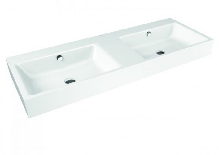 Kaldewei Lavabo suspendu double trop-plein Puro (906706003)