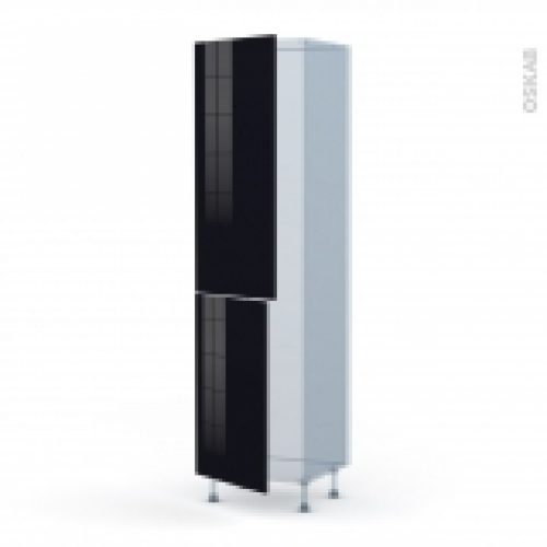 Keria Noir Kit Renovation 18 Armoire Frigo N2724 2 Portes L60Xh217Xp60