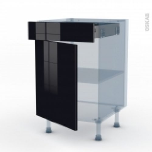 Keria Noir Kit Renovation 18 Meuble Bas Cuisine 1 Porte 1 Tiroir L50Xh70Xp60