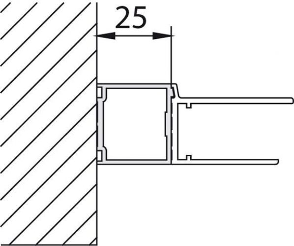 Kermi ATEA Profilé d&rsquo;élargissement Gris Brillant