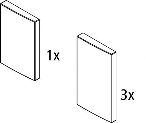 Kermi FILIA / FILIA XP 1 jeu de pièces détachées – caches (2535310)