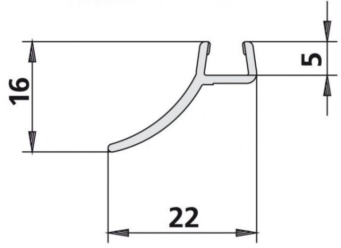 Kermi GIA / GIA XP Joint d&rsquo;étanchéité vertical Chromé/Or (2534090)