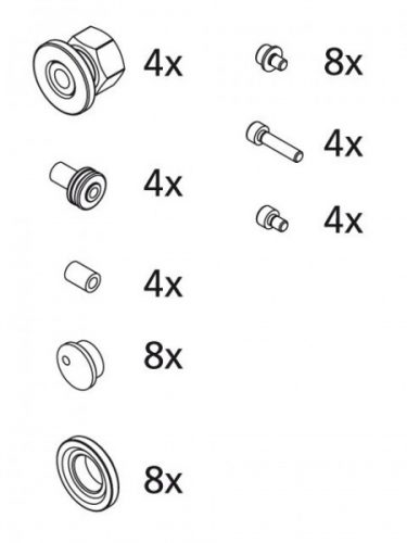 Kermi IBIZA 2000 Fixations / roulettes (2533578)
