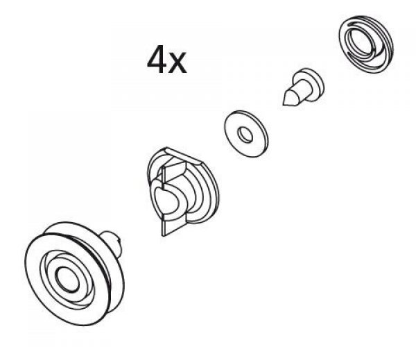 Kermi IBIZA 2000 Fixations / roulettes (2533892)