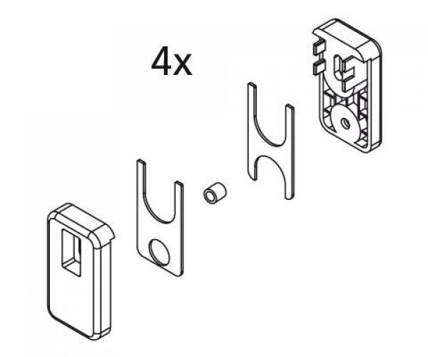 Kermi IBIZA 2000 Fixations / roulettes (2534220)