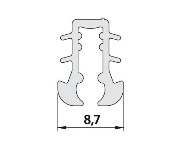 Kermi IBIZA 2000 Joint d&rsquo;étanchéité vertical (2534101)