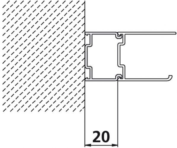 Kermi IBIZA 2000 Profilé d&rsquo;élargissement Argent mat brillant