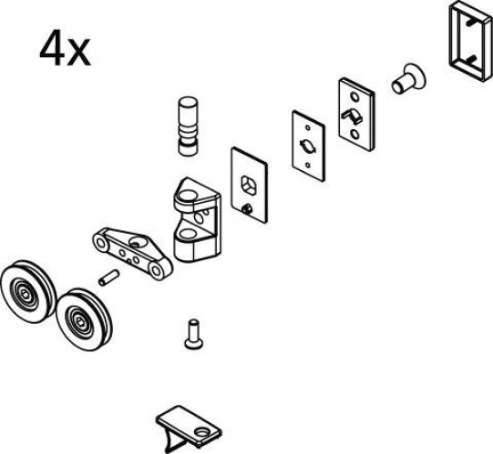 Kermi LIGA Roulettes / système de décrochage (2534758)