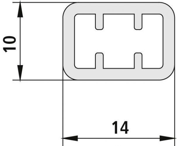 Kermi LIGA Tuyau Argent mat brillant