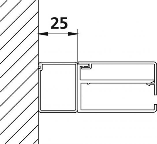 Kermi NICA Profilé d&rsquo;élargissement Gris Brillant
