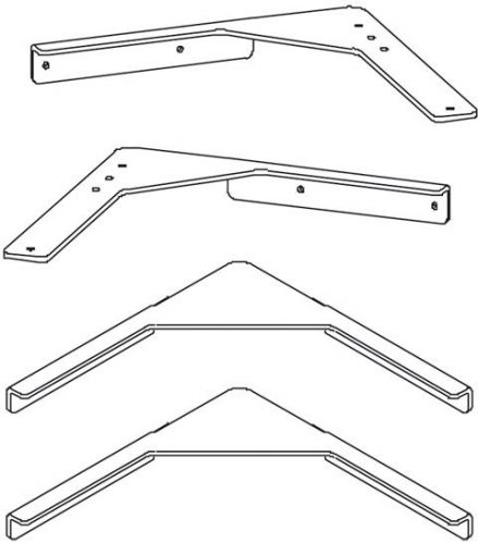 Kermi NOVA 2000 Equerre de renfort Argent mat brillant