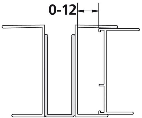 Kermi NOVA 2000 Système de douche en ligne Argent mat brillant