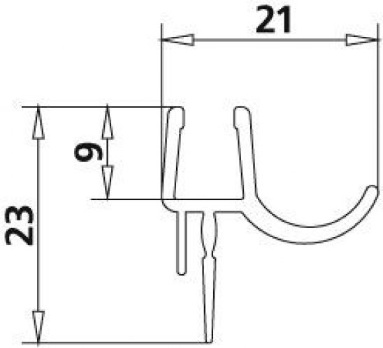 Kermi RAYA Set de joints d&rsquo;étanchéité horizontaux 550 mm (2534083)