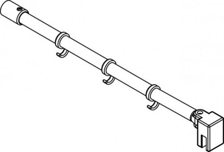 Kermi WALK-IN XC Barre de stabilisation Gris Brillant