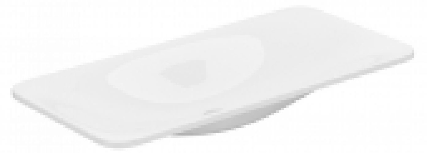 Keuco Edition 400 – Keramikwaschtisch 800 x 16 x 400 mm ohne Hahnlochbohrung weiß