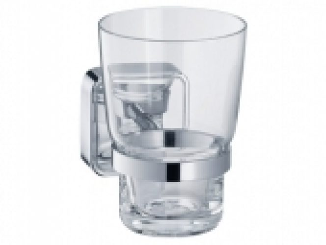 Keuco Smart – Porte-verre chrome / clair