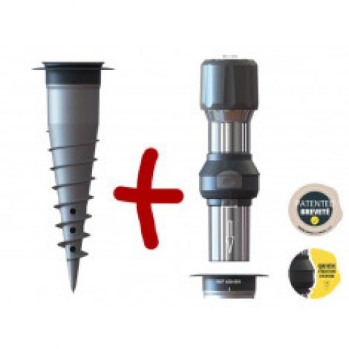 Kit adaptateur de fixation de mât + base d&rsquo;ancrage GARD&ROCK